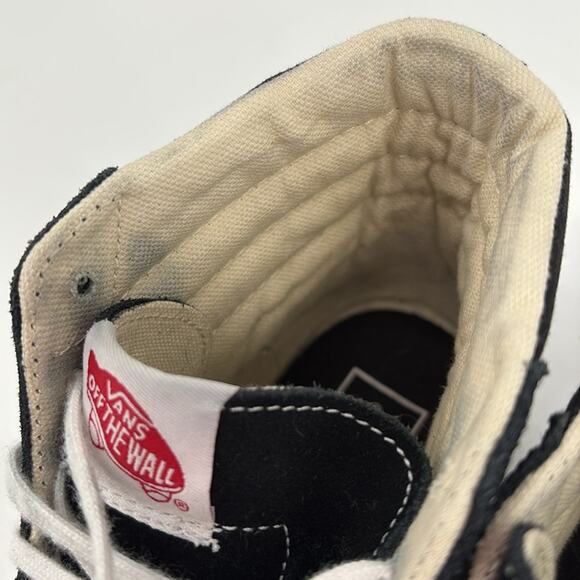 Vans Black and White High-Top Lace Up Sneakers Size 7 / Womens 8.5 - Picture 5 of 16